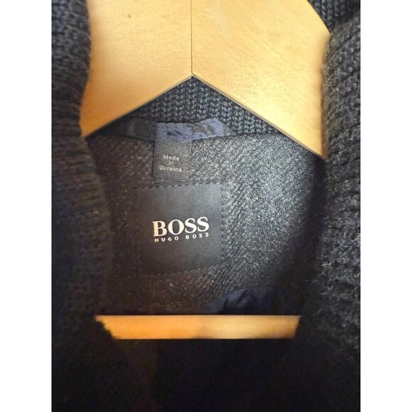 BOSS Hugo Boss Grey Car Coat Men's Sz. 38R - Picture 3 of 10
